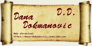 Dana Dokmanović vizit kartica